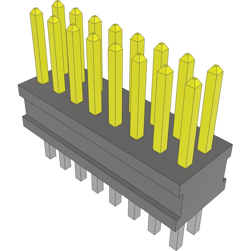 Samtec-FTSH-108-04-L-D Cabezales del conector y receptáculos PCB Conn Unshrouded Header HDR 16 POS 1.27mm Solder ST Top Entry Thru-Hole Tube