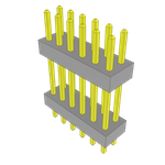 Conn Board Stacker HDR 12 POS 2mm Solder ST Top Entry Thru-Hole Bulk