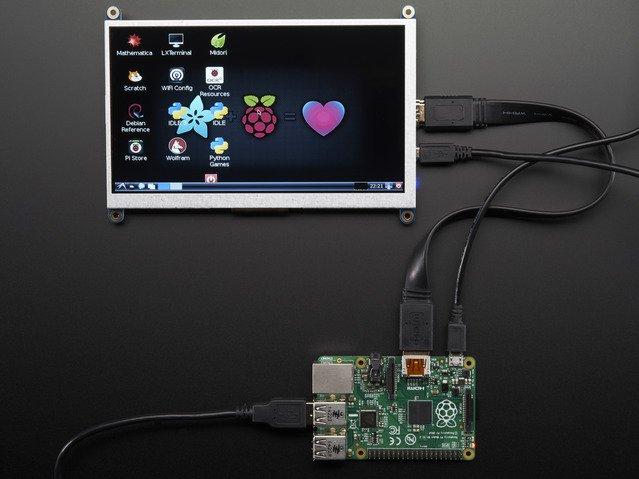 Adafruit Industries-2406 Development Kits and Tools HDMI 7" 800x480 Display Backpack - Without Touch