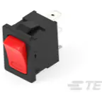 TE Connectivity-PRASC1-16F-BBR00 Switch Rocker Switch Rocker ON OFF SPST Quick Connect Curved Rocker 16A 250VAC 372.85VA >100000Cycles Tray