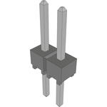 Conn Unshrouded Header HDR 2 POS 2.54mm Solder ST Top Entry Thru-Hole Bulk