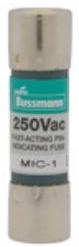 Eaton-MIC-1 Fusibles Fuse Midget Fast Acting 1A 250V Holder Cartridge 10.3 X 38.1mm Fiber Carton CE/CSA/UL