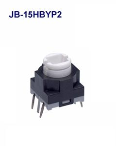 NKK Switches-JB-15HBYP2 Tastschalter Switch Tactile OFF (ON) SPST Square Button PC Pins 0.125A 24VDC 3VA 1000000Cycles 2.7N Thru-Hole