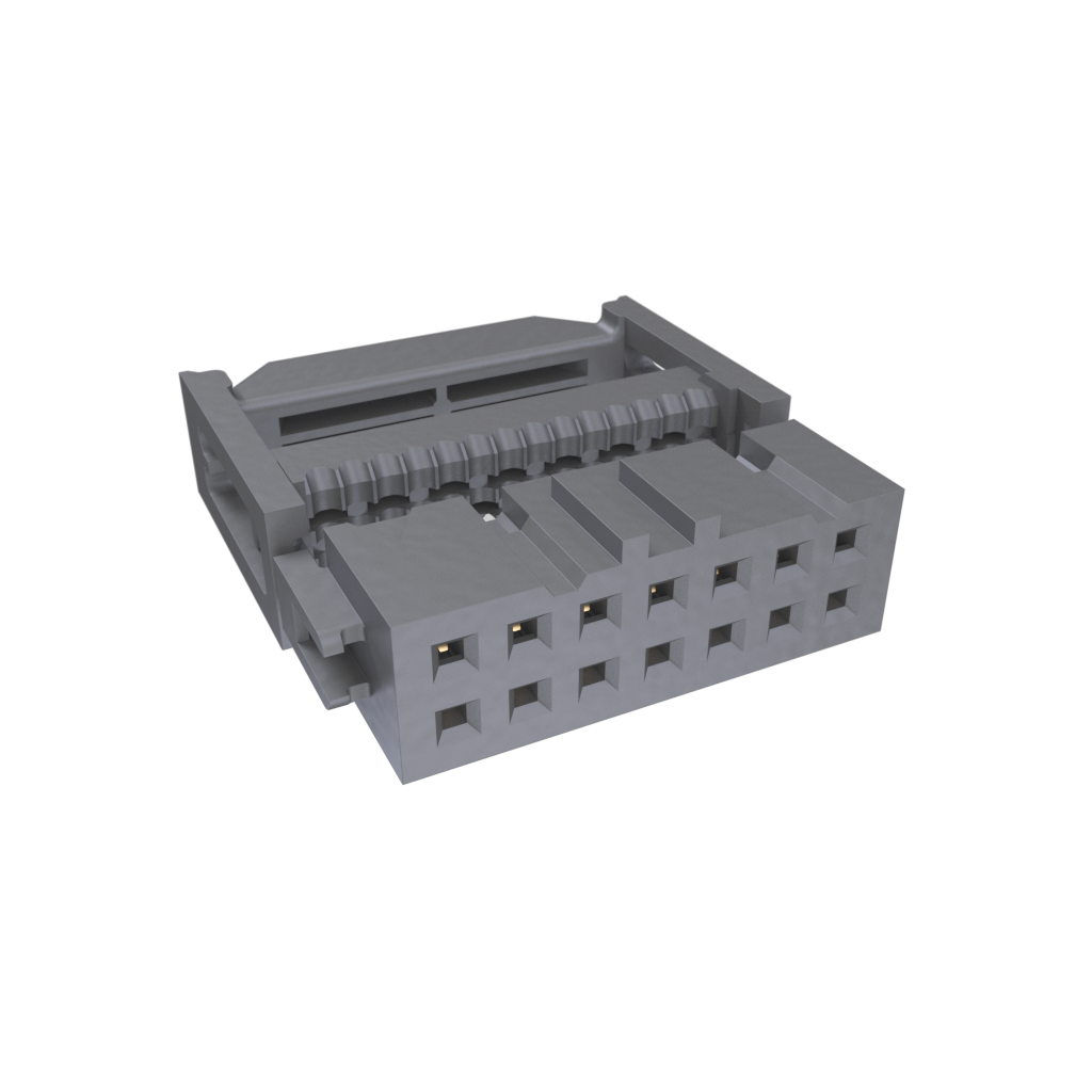 Amphenol Communications Solutions-71600-414LF Steckverbinderleisten und Leiterplattenbuchsen Quickie IDC Receptacle, Wire to Board connector -Double row - 14Positions - 2.54 mm (0.100in) Pitch