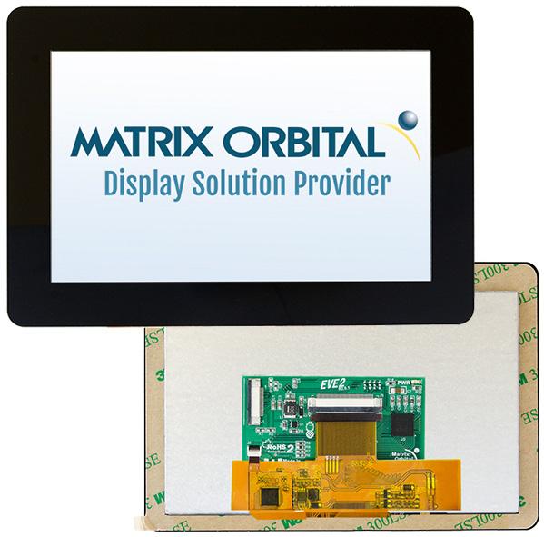 Matrix Orbital-EVE2-50G-BLM-TPC Módulos TFT 5in TFT WVGA 800x480Pixels QSPI/SPI 600cd/m2 LED Backlight -20°C to 70°C