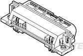 TE Connectivity-552744-1 Steckverbinder, Schnittstelle Conn Interface CHAMP Receptacle Panel Mount Through Hole Right Angle Solder 64 POS