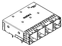 Molex-76866-1213 电话及电信连接器 Conn I-Pass+ RCP 144 POS 0.75mm Press Fit RA Thru-Hole 144 Terminal 1 Port Tray