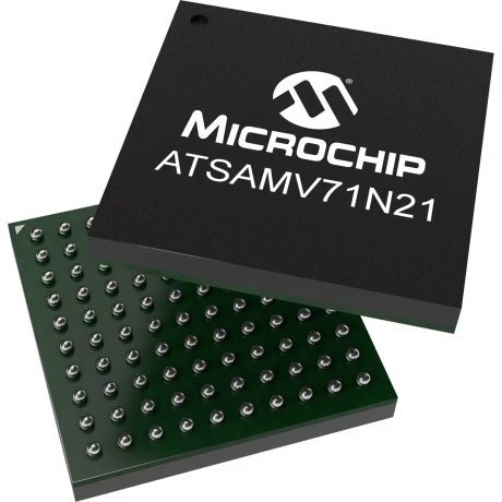 Microchip Technology-ATSAMV71N21B-CBT Microcontrollers - MCUs MCU 32-bit ARM Cortex M7 RISC 2MB Flash 3.3V 100-Pin TFBGA T/R Automotive AEC-Q100