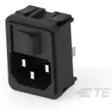 TE Connectivity-1-1609112-1 电源接入模块 Power Entry Module EMI/RFI Filtered M 3 POS 250VACVAC 15A Switch ST 1 Port
