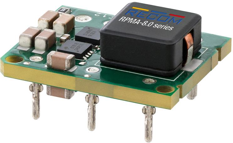 RECOM Power-RPMA5.0-8.0/OF DC/DC-Wandler und Spannungsreglermodul Module DC-DC 1-OUT 3.3V to 16.5V 8A 8-Pin 1/32-Brick Box