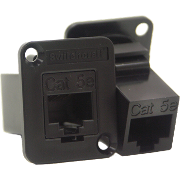 Switchcraft-EHRJ45P5E Steckverbinder, Telefon und Telekommunikation Conn RJ-45 Adapter RCP/PL 8/8 POS ST Panel Mount 1/1 Port Cat 5e
