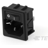 TE Connectivity-1-1609112-8 Power Entry Modules Power Entry Module EMI/RFI Filtered M 3 POS 250VACVAC 15A Switch ST 1 Port