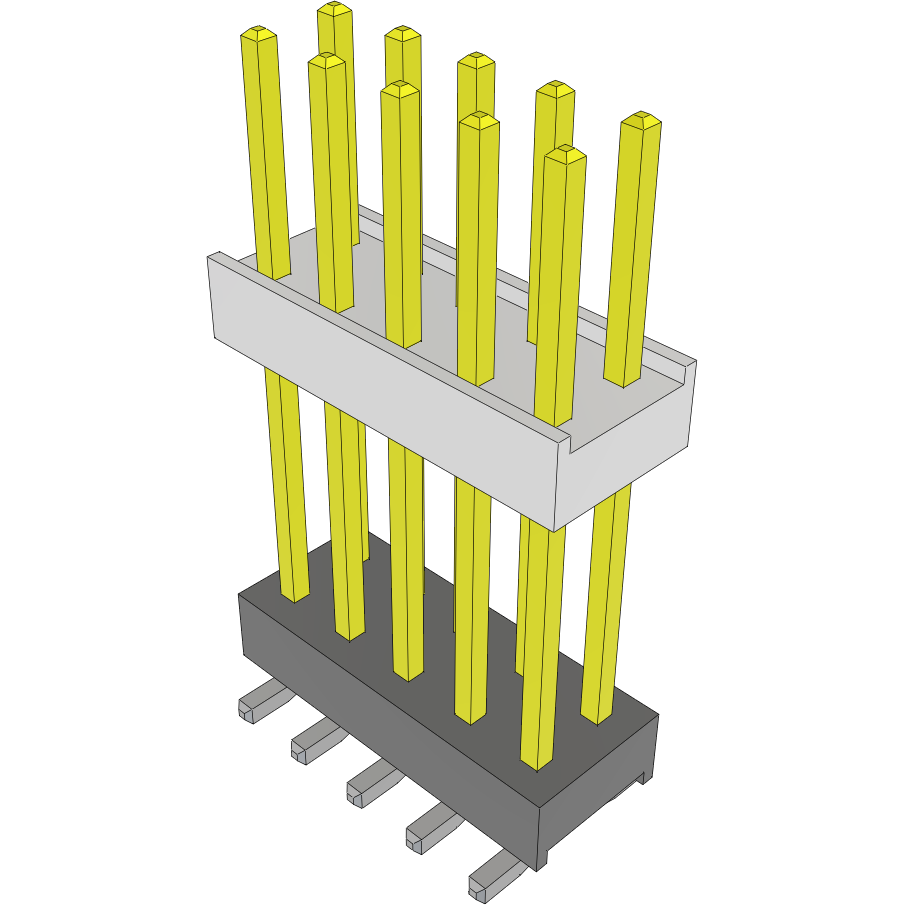 Samtec-HW-05-11-S-D-615-SM-A Steckverbinderleisten und Leiterplattenbuchsen Conn Board Stacker HDR 10 POS 2.54mm Solder ST Top Entry SMD Tube