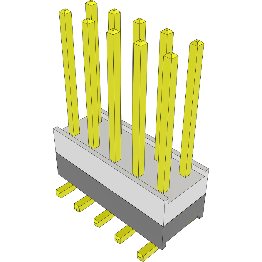 Samtec-HW-05-09-G-D-250-SM-A Connector Headers and PCB Receptacles Conn Board Stacker HDR 10 POS 2.54mm Solder ST Top Entry SMD Tube