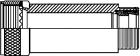 Glenair-390HS003N2520C4 Backshells Rotatable Coupling-Low Profile Water Tight EMI/RFI Cable Sealing Backshell with Strain Relief 180° 25 Shell Size Cadmium Over Electroless Nickel Aluminum Rotatable