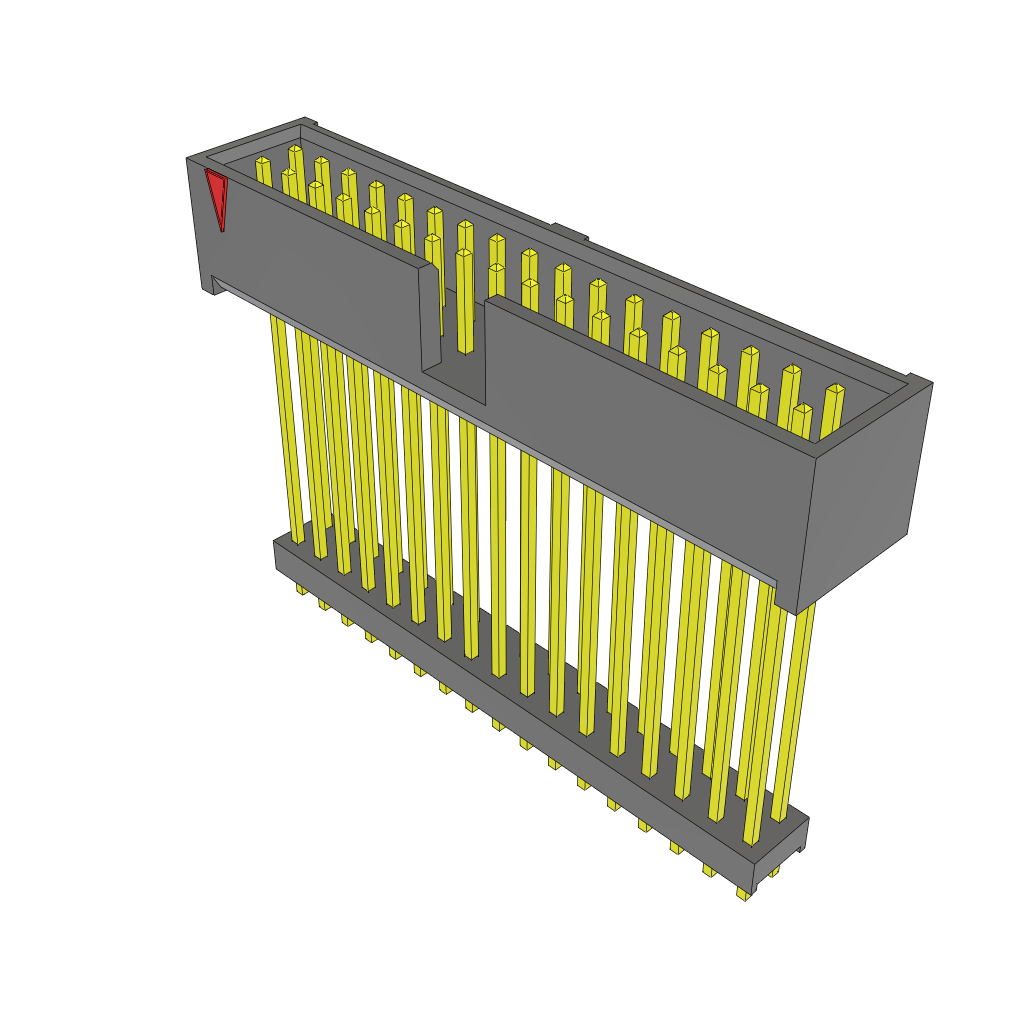 Samtec-ZSS-117-08-S-D-1240 Steckverbinderleisten und Leiterplattenbuchsen Conn Elevated Shrouded Header HDR 34 POS 2.54mm Solder ST Top Entry Thru-Hole Bulk