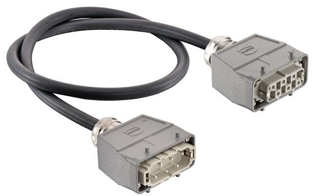 HARTING-20871443001200 Andere Kabelbaugruppen Copper cable (round) Pre-assembled on both sides Cable length 2 m