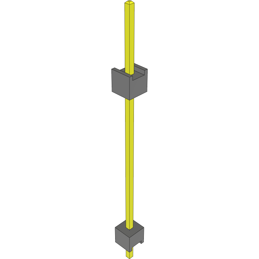 Samtec-DW-01-19-T-S-950 Steckverbinderleisten und Leiterplattenbuchsen Conn Board Stacker HDR 1 POS 2.54mm Solder ST Top Entry Thru-Hole Bulk