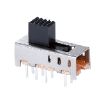 Switch Slide ON ON ON DP3T Raised Slide 0.3A 50VDC 10000Cycles PC Pins Thru-Hole