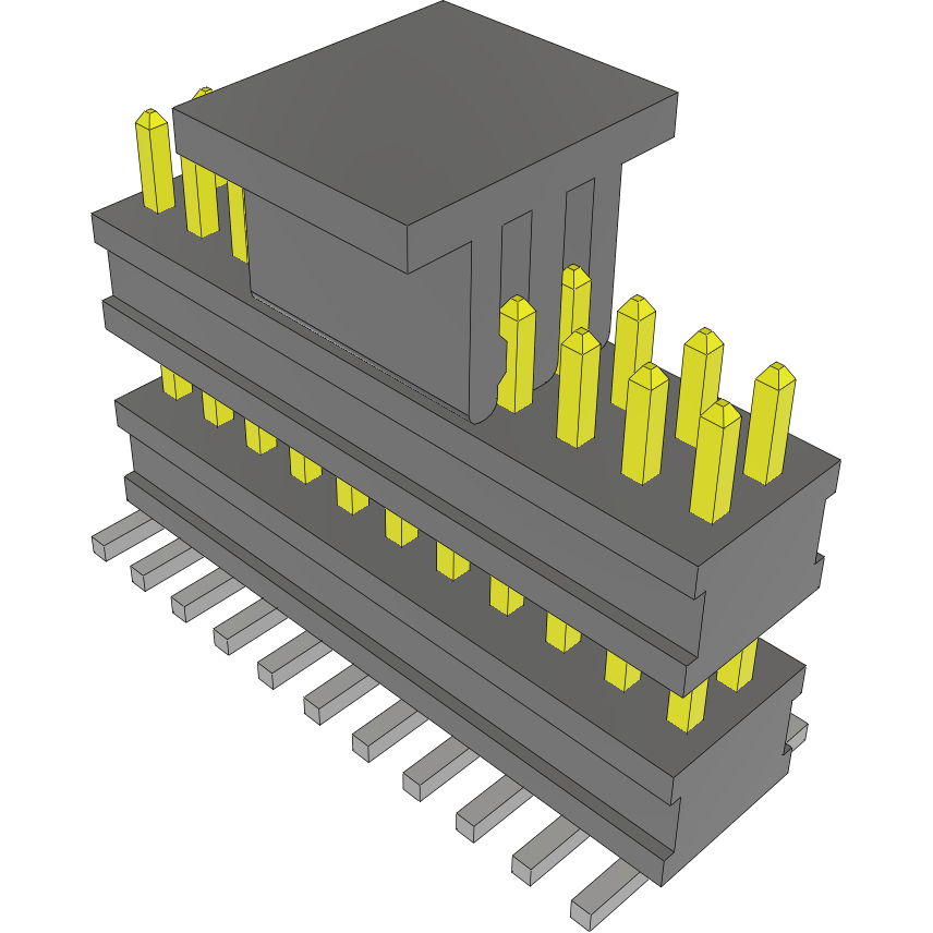 Samtec-FW-11-03-F-D-280-075-P-TR Steckverbinderleisten und Leiterplattenbuchsen Conn Board Stacker HDR 22 POS 1.27mm Solder ST Top Entry SMD FLEX STACK™ T/R