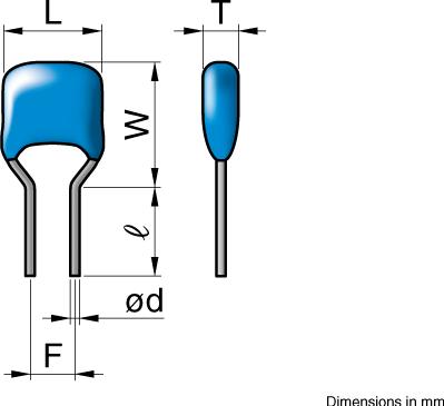 TDK-FK11X7S1H475K Capacitor Ceramic Multilayer Cap Ceramic 4.7uF 50V X7S 10% Radial 2.5mm 125°C Tape and Box