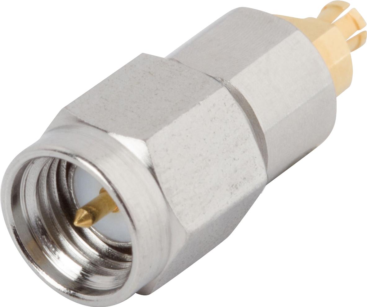Amphenol SV Microwave-1132-4003 RF-Steckverbinder Conn SMPM-SMA Adapter 0Hz to 18GHz 50Ohm ST F/M Gold Over Nickel Tray