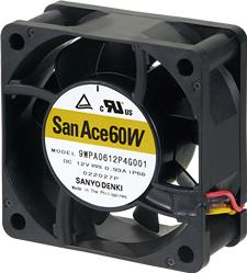 SANYO DENKI-9WPA0624P4G001 Compressori e ventole DC Fan Axial Ball Bearing 24V 21.6V to 26.4V 53.7CFM 56dB 60 X 60 X 25mm Sensor