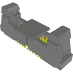Conn Ejector Header HDR 20 POS 1.27mm Solder ST Top Entry SMD TIGER CLAW™ Tube