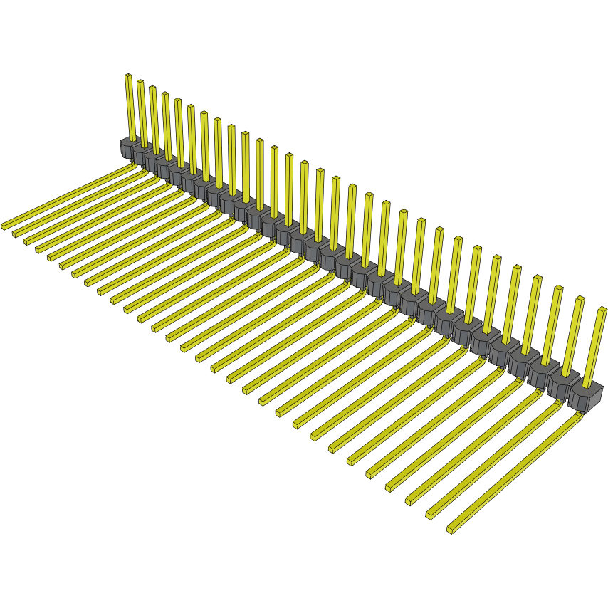 Samtec-MTSW-130-21-G-S-400-RA Steckverbinderleisten und Leiterplattenbuchsen Conn Unshrouded Header HDR 30 POS 2.54mm Solder RA Side Entry Thru-Hole Bulk