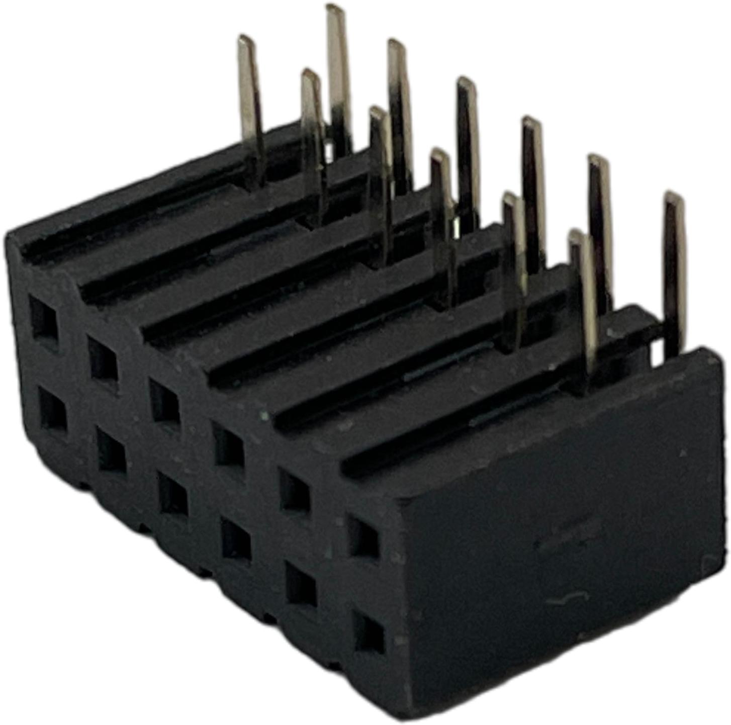 ADAM TECH-2RS2R-20-G Connector Headers and PCB Receptacles Conn Socket Strip SKT 20 POS 2mm Solder RA Thru-Hole