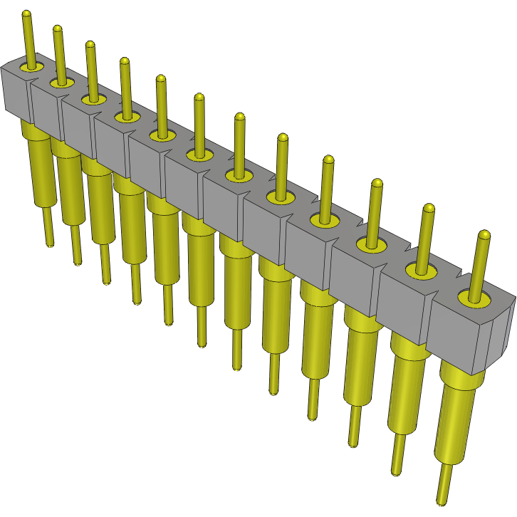 Samtec-BHS-112-G-B Piastre connettori e prese PCB Conn Unshrouded Header HDR 12 POS 2.54mm Solder ST Top Entry Thru-Hole Tube