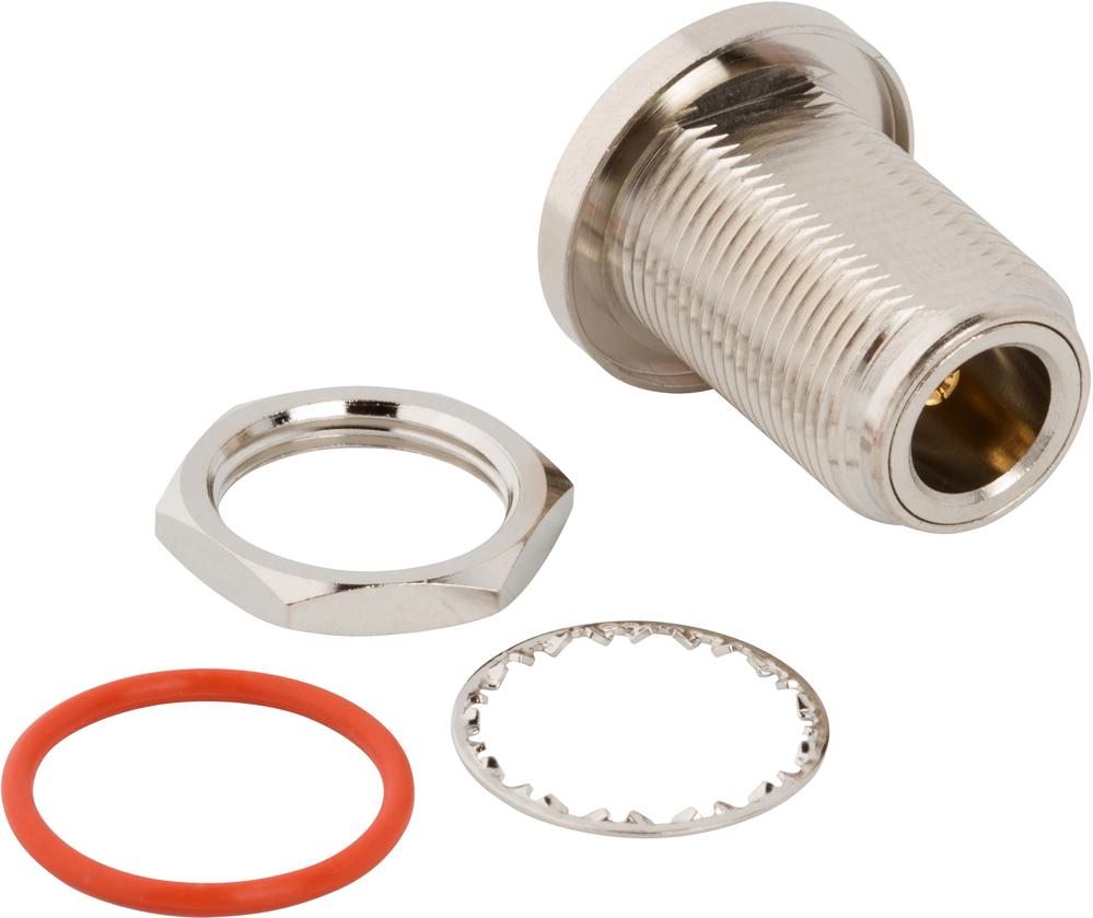 Amphenol RF-242216 Raccordement FR Conn AMC-Type N Adapter 0Hz to 6GHz 50Ohm ST Panel Mount F/F Gold