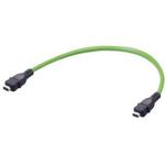 Cable Assembly Round Copper Cable 1.91m 22AWG IX Industrial Type A to IX Industrial Type A 4 to 4 POS M-M IDT-IDT