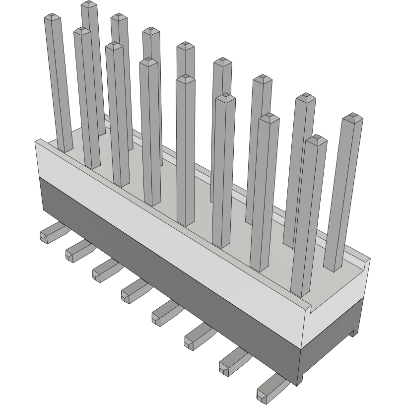 Samtec-HW-08-15-T-D-250-SM-A Connector Headers and PCB Receptacles Conn Board Stacker HDR 16 POS 2.54mm Solder ST Top Entry SMD Tube