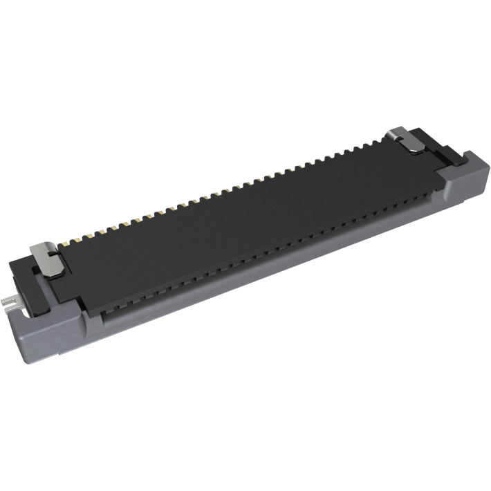 Amphenol Communications Solutions-SFV30R-4STBE1HLF Connettore FFC-FPC 0.50mm Flex Connector, SFV-R Series, 30 Position, Top Side Contact, Side Entry Surface Mount ZIF Connector, Halogen Free, Lead Free with Cable-Lock, Gold Flash