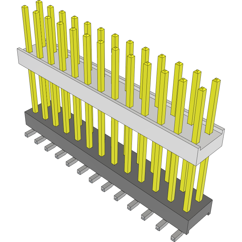 Samtec-HW-13-11-L-D-600-SM-A Steckverbinderleisten und Leiterplattenbuchsen Conn Board Stacker HDR 26 POS 2.54mm Solder ST Top Entry SMD Tube
