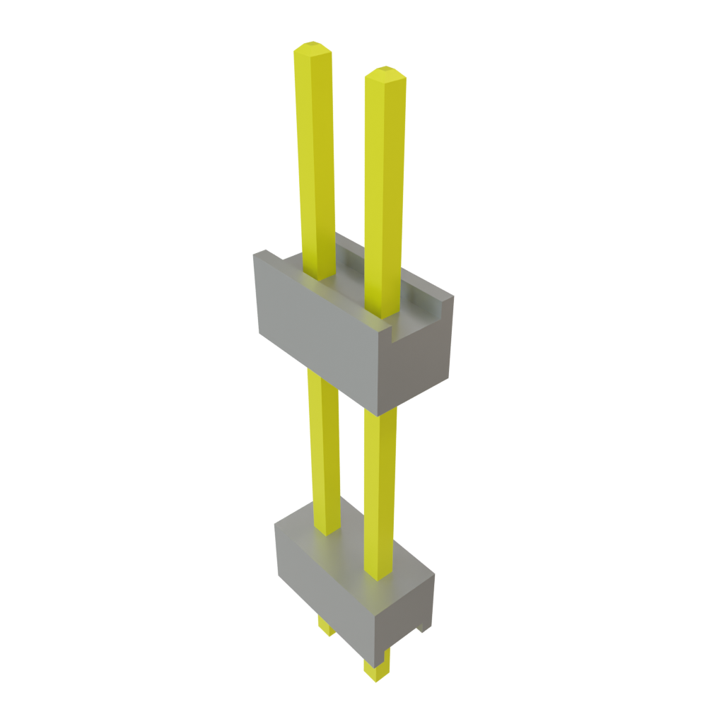 Samtec-DW-02-10-F-S-500 Steckverbinderleisten und Leiterplattenbuchsen Conn Board Stacker HDR 2 POS 2.54mm Solder ST Top Entry Thru-Hole Bulk