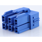 Conn Housing F 6 POS 6.5mm Crimp ST Cable Mount Blue Bag