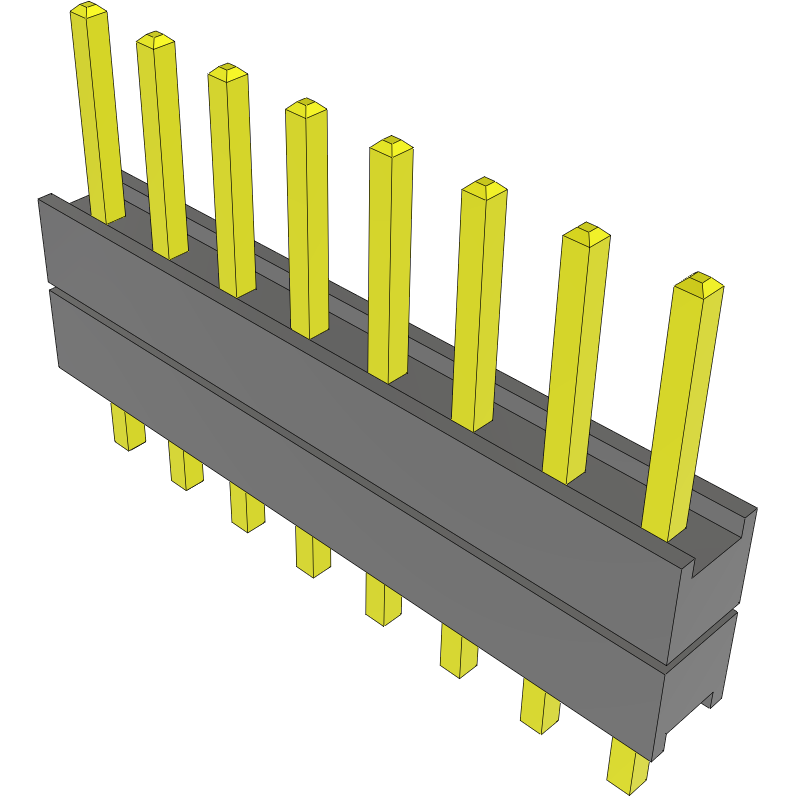 Samtec-DW-08-08-T-S-210 Steckverbinderleisten und Leiterplattenbuchsen Conn Board Stacker HDR 8 POS 2.54mm Solder ST Top Entry Thru-Hole Bulk