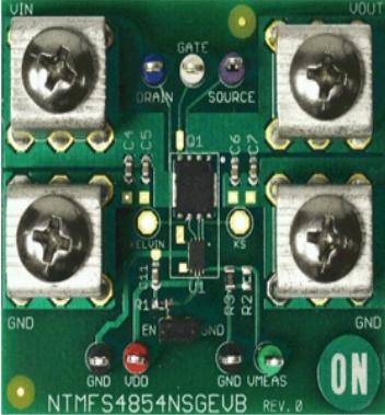 onsemi-NTMFS4854NSGEVB Entwicklungssätze und Werkzeuge EVALUATION BOARD TO DEMONSTRATE THE NTMFS4854NS ACCURATE, LOSSLESS CURRENT SENSING MOSFET
