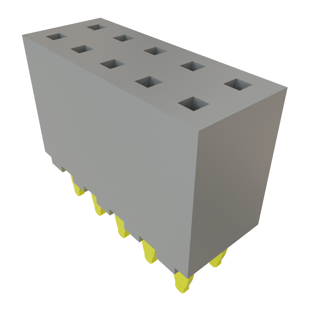 Samtec-PTT-105-01-L-D Steckverbinderleisten und Leiterplattenbuchsen Conn Unshrouded Header HDR 10 POS 2mm Press Fit ST Thru-Hole Bulk