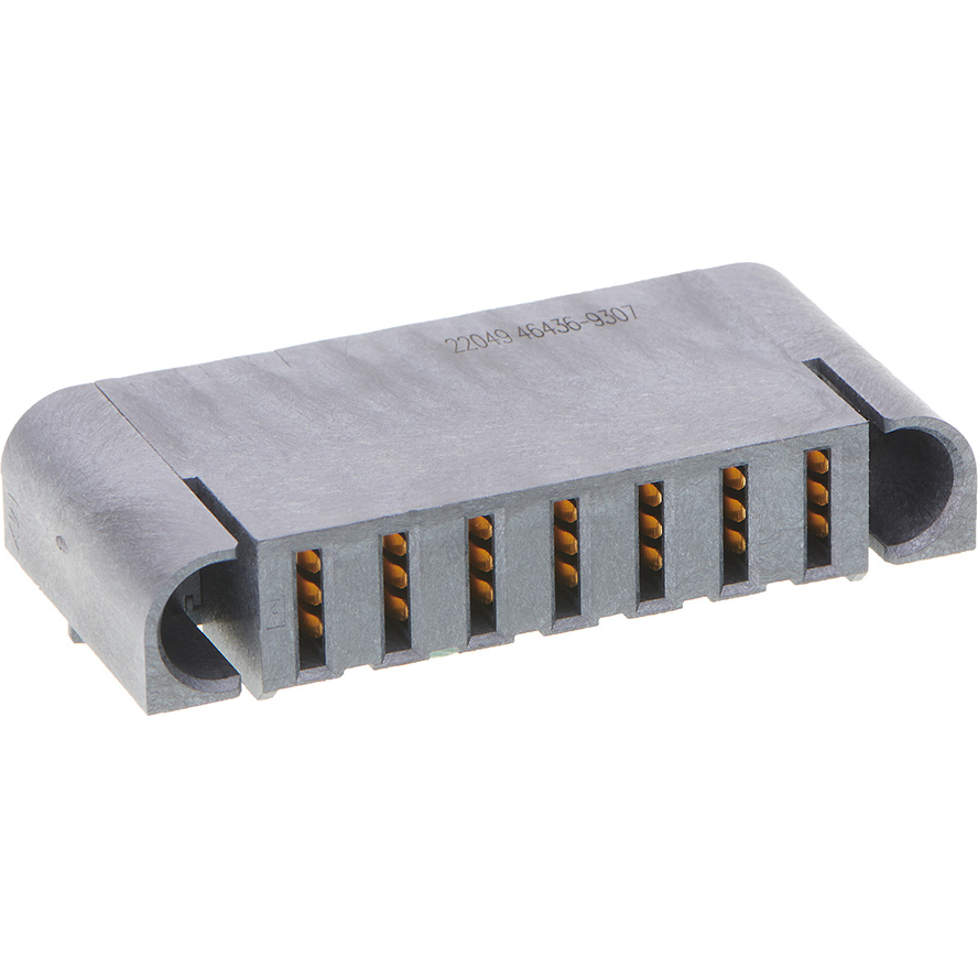 Molex-464369307 Connector Headers and PCB Receptacles Conn Board to Board RCP 7Power POS 3mm/2.5mm Press Fit RA Side Entry Thru-Hole EXTreme Ten60Power Tray
