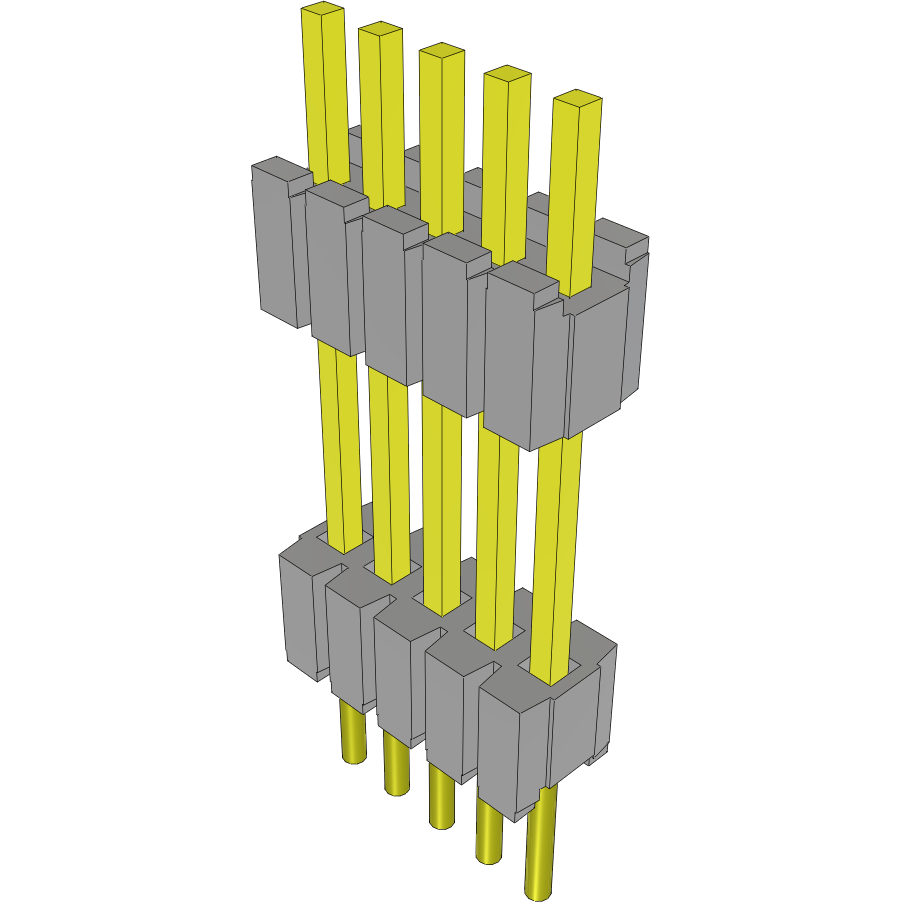 Samtec-HDWM-05-55-G-S-400 Connector Headers and PCB Receptacles Conn Board Stacker HDR 5 POS 1.27mm Solder ST Thru-Hole Layer