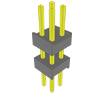 Conn Board Stacker HDR 4 POS 2.54mm Solder ST Thru-Hole Bulk