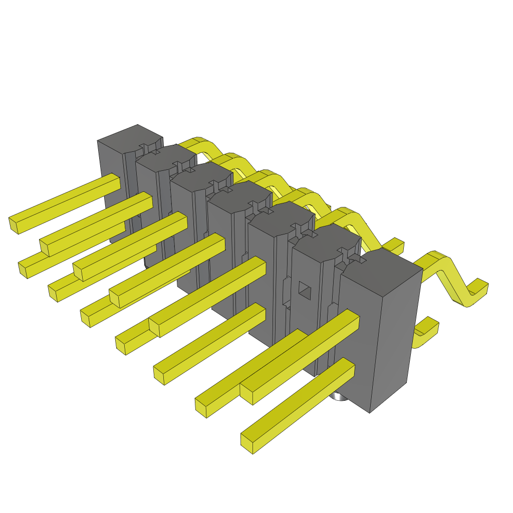 Samtec-TSM-107-01-T-DH-A-012 Steckverbinderleisten und Leiterplattenbuchsen Conn Unshrouded Header HDR 14 POS 2.54mm Solder RA Side Entry SMD Tube