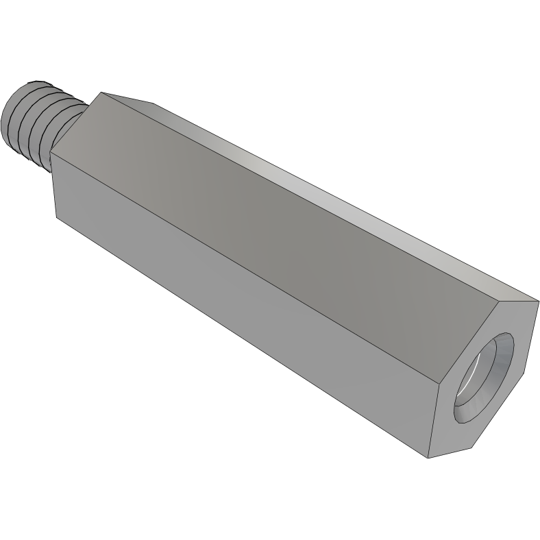 Samtec-SO-1615-03-01-02-N Distanzhülsen Standoff Hex M/F 4-40-THD 4.76mm-A/F 4.76mm-LG Stainless Steel 303