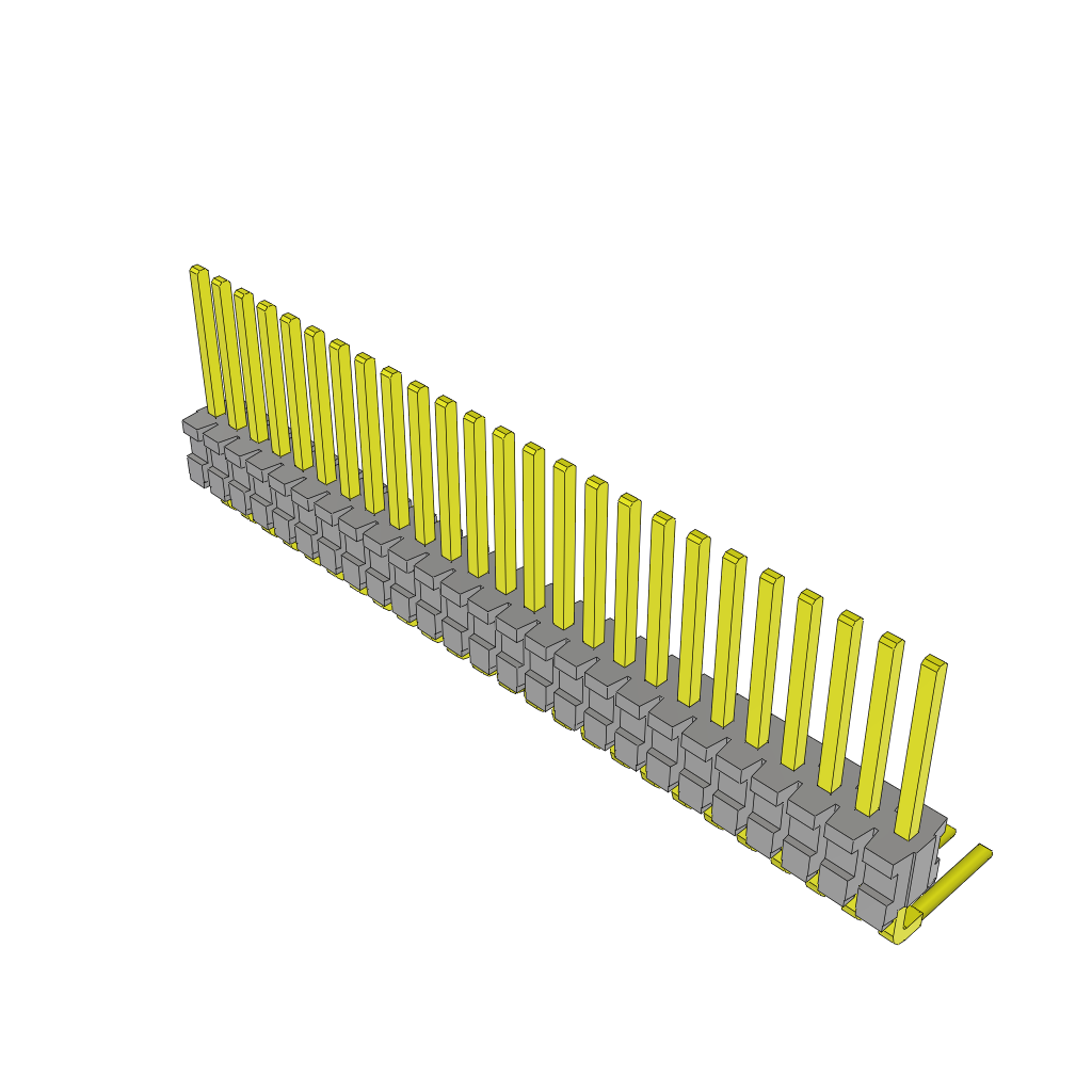 Samtec-TMS-125-01-L-S-RA Steckverbinderleisten und Leiterplattenbuchsen Conn Unshrouded Header HDR 25 POS 1.27mm Solder RA Side Entry Thru-Hole Tube