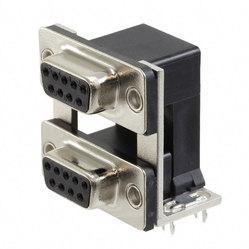 Assmann WSW components, Inc-ASUB-277-09TP26 Steckverbinder, D-Sub Conn D-Sub SKT/SKT 9/9 POS 1.38mm/1.38mm Solder RA Thru-Hole 18 Terminal 2 Port