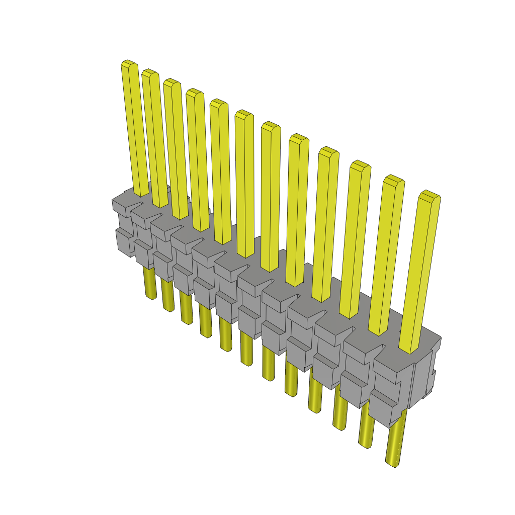 Samtec-TMS-112-01-S-S Steckverbinderleisten und Leiterplattenbuchsen Conn Unshrouded Header HDR 12 POS 1.27mm Solder ST Top Entry Thru-Hole Tube