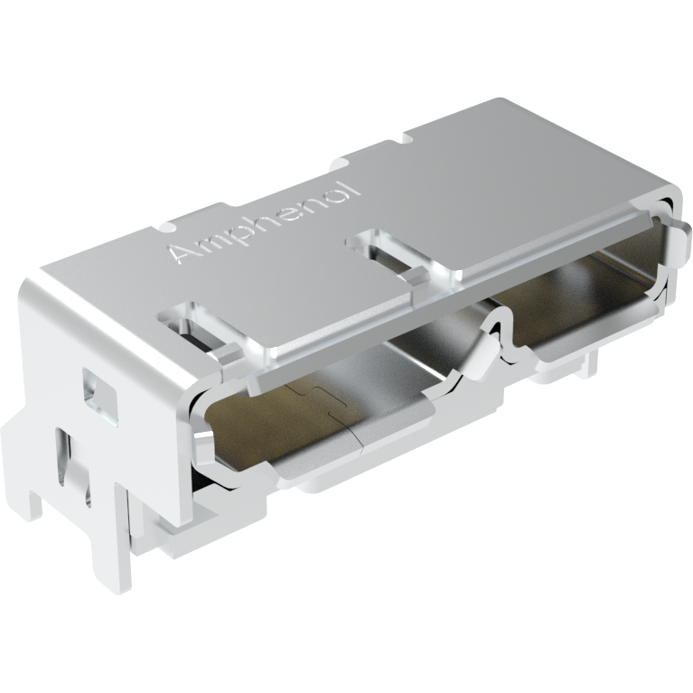 Amphenol Communications Solutions-GSB443T33HR Connector USB USB 3.1 GEN 2, Type Micro B, Receptacle, Right Angle SMT, High Rise, 5.25mm Height, 10 Pins, Shell with Nickel Plating, 30uin Gold, Black Housing, Tape and Reel Packaging